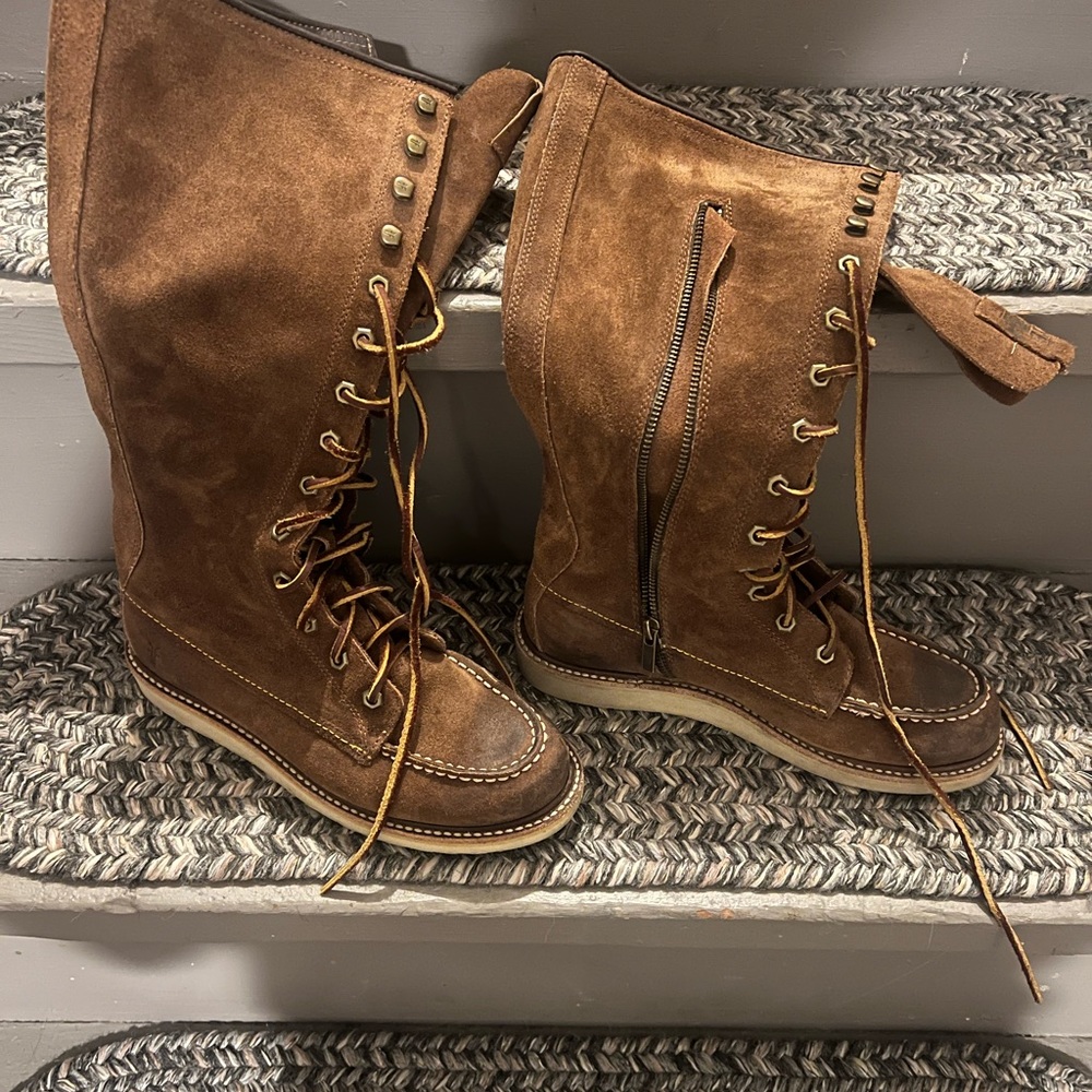 Frye Dakota wedge lace boots